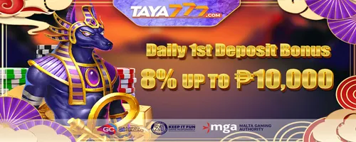 TAYA777 8% Daily First Deposit Bonus for Players